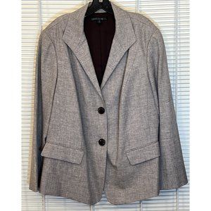 Lafayette 148 New York Italian Wool Weave Blazer, Light Umber, 18, Like New